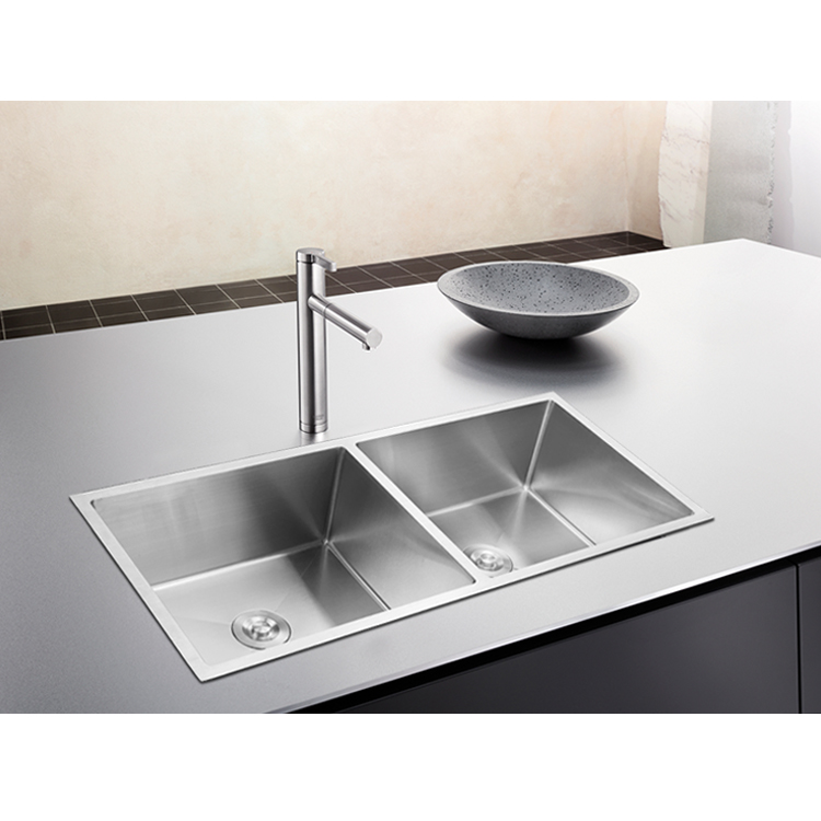  Big Doubel Bowl Handmade Undermount Kitchen Sink