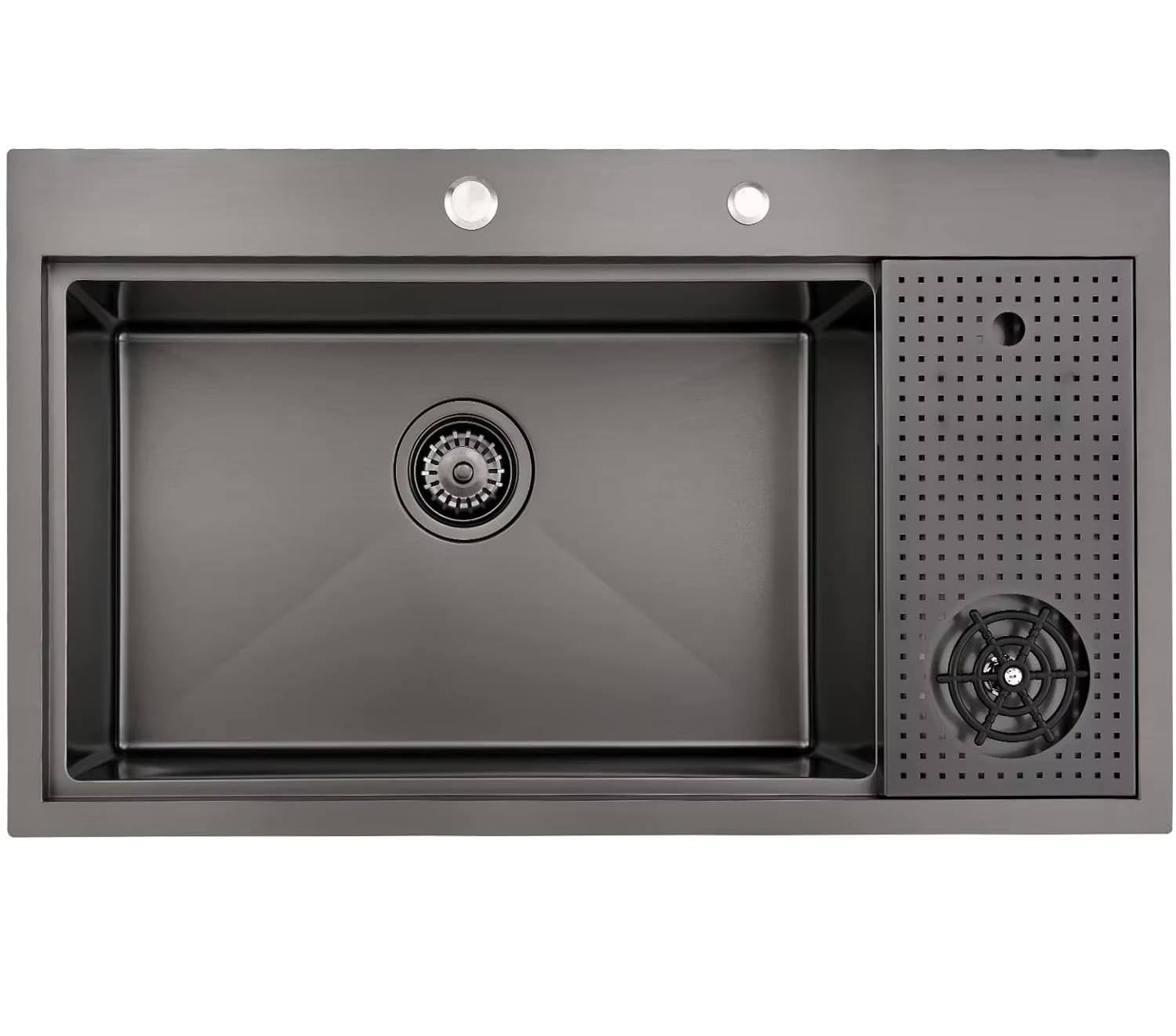 Factory price customized glass rinser for kitchen sinks stainless steel sink kitchen with cover board black hidden kitchen sink