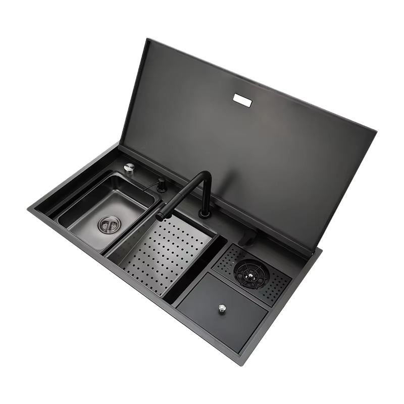 Kitchen Sink Cover Stainless Steel Undermount Single Bowl Built-in Ledge Drop in Workstation Sink Fully Covering Sink for bar