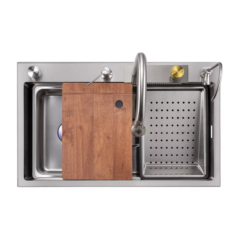 High Tech Large Kitchen Sinks Stainless Steel Sink Kitchen SS 304 Stainless Steel Single Sink Kitchen for Home