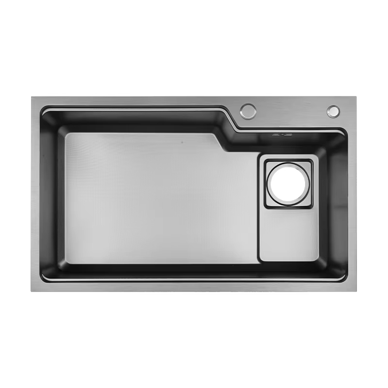 Black Kitchen Sink Stainless Steel Single Bowl Sink Topmount Workstation Sink with Sliding Accessories Farmhouse Multiple